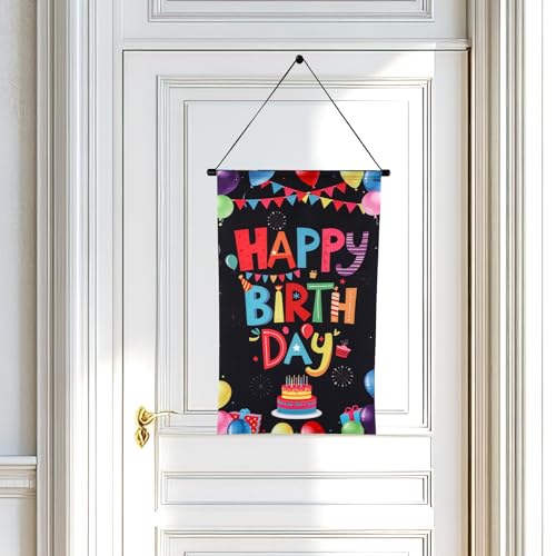 Tinoaly Türschild Happy Birthday, 50x30cm Buntes Geburtstags-Türbanner Aufhänger Veranda-Schild Hängende Hintergrunddekoration für Wand Drinnen Draußen und Partygeschenkzubehör für Frauen Männer Tinoaly Türschild Happy Birthday, 50x30cm Buntes Geburtstags-Türbanner Aufhänger Veranda-Schild Hängende Hintergrunddekoration für Wand Drinnen Draußen und Partygeschenkzubehör für Frauen Männer von Tinoaly