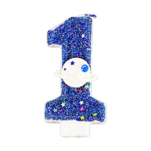 Tinoaly Weltraum Nummer 1 Kerze, Glänzend Astronaut Raumschiff 1. Geburtstag Kerze mit Stab und Tablett Galaxie Kuchen Topper für Jubiläum Junge Erster Geburtstag Universum Partydeko Tinoaly Weltraum Nummer 1 Kerze, Glänzend Astronaut Raumschiff 1. Geburtstag Kerze mit Stab und Tablett Galaxie Kuchen Topper für Jubiläum Junge Erster Geburtstag Universum Partydeko von Tinoaly