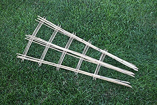 Tinobu Rankhilfe aus Bambus deko, Klettergerüst aus Holz, Bambusspalier, Gitterspalier V-Form, Rankgitter für Balkon und Kletterpflanzen, Maße: ca. B 12-33 cm x H 85 cm (5) von Tinobu