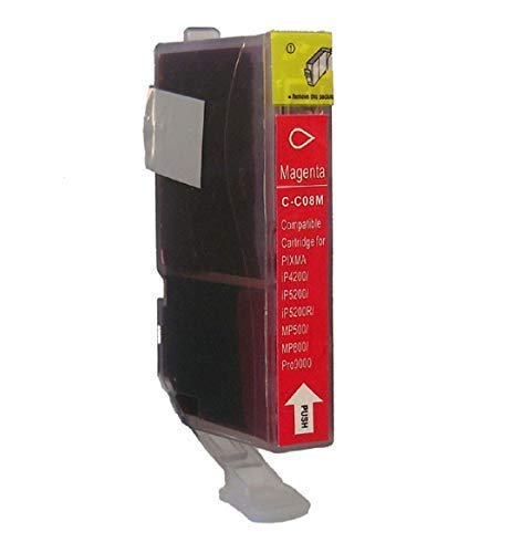 1 Tintenpatrone mit Chip für Canon Magenta CLI-8BK Pixma IP3300 IP3500 IP4200 IP4200IP4300 IP4500 IP5200 IP5200 IP5300 IP6600 IP6700D MP500 MP510 MP520 MP530 MP610 MP800 MP810 MP830 MP970 IX4000 IX5000 MX700 MX850 Pro9000 Rot 1 Tintenpatrone mit Chip für Canon Magenta CLI-8BK Pixma IP3300 IP3500 IP4200 IP4200IP4300 IP4500 IP5200 IP5200 IP5300 IP6600 IP6700D MP500 MP510 MP520 MP530 MP610 MP800 MP810 MP830 MP970 IX4000 IX5000 MX700 MX850 Pro9000 Rot von Tintenwunsch