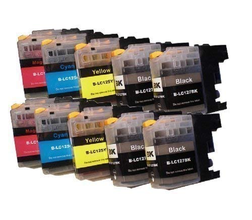 10 DRUCKERPATRONEN MIT CHIP für Brother mit FREIE FARBAUSWAHL LC-121 LC-123 LC-125 LC-127 DCP-J132W DCP-J152W DCP-J152WR DCP-J172W DCP-J552DW DCP-J752DW DCP-J4110DW DCP-J4110W MFC-J245 MFC-J470DW MFC-J650DW MFC-J870DW MFC-J4310DW MFC-J4410DW MFC-J4510DW MFC-J4610DW MFC-J4710DW MFC-J6520DW MFC-J6720DW MFC-J6920DW mit Chip von Tintenwunsch