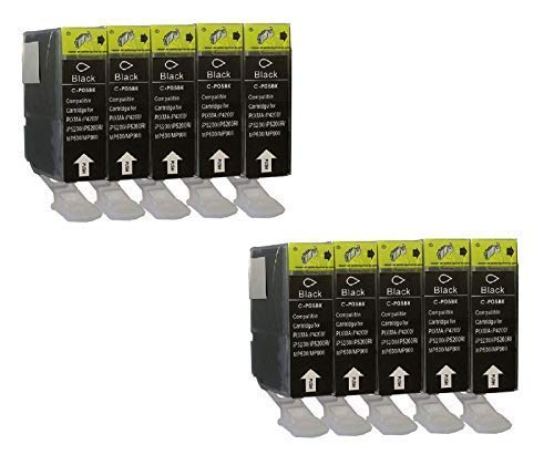 10 Tintenpatronen mit Chip für Canon Black PGI-5 BK Pixma IP3300 IP3500 IP4200 IP4200IP4300 IP4500 IP5200 IP5200 IP5300 IP6600 IP6700D MP500 MP510 MP520 MP530 MP610 MP800 MP810 MP830 MP970 IX4000 IX5000 MX700 MX850 Pro9000 Schwarz 10 Tintenpatronen mit Chip für Canon Black PGI-5 BK Pixma IP3300 IP3500 IP4200 IP4200IP4300 IP4500 IP5200 IP5200 IP5300 IP6600 IP6700D MP500 MP510 MP520 MP530 MP610 MP800 MP810 MP830 MP970 IX4000 IX5000 MX700 MX850 Pro9000 Schwarz von Tintenwunsch