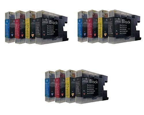 12 Druckpatronen für Brother mit FREIER Farbauswahl ersetzt LC-1220 LC-1240 LC-1280 DCP-J525W DCP-J725DW DCP-J925DW MFC-J430W MFC-J625DW MFC-J825DW MFC-J5910DW MFC-J6510DW MFC-J6710DW MFC-J6910DW von Tintenwunsch