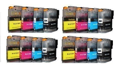 16 DRUCKERPATRONEN MIT CHIP für Brother mit FREIE FARBAUSWAHL LC-121 LC-123 LC-125 LC-127 DCP-J132W DCP-J152W DCP-J152WR DCP-J172W DCP-J552DW DCP-J752DW DCP-J4110DW DCP-J4110W MFC-J245 MFC-J470DW MFC-J650DW MFC-J870DW MFC-J4310DW MFC-J4410DW MFC-J4510DW MFC-J4610DW MFC-J4710DW MFC-J6520DW MFC-J6720DW MFC-J6920DW mit Chip von Tintenwunsch