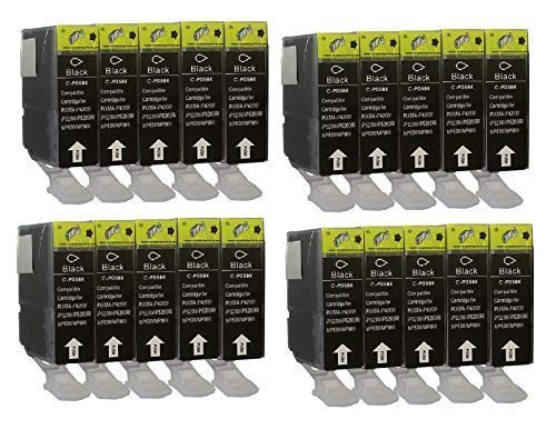 20 Druckerpatronen mit Chip für Canon Black PGI-5 BK Pixma IP3300 IP3500 IP4200 IP4200IP4300 IP4500 IP5200 IP5200 IP5300 IP6600 IP6700D MP500 MP510 MP520 MP530 MP610 MP800 MP810 MP830 MP970 IX4000 IX5000 MX700 MX850 Pro9000 Schwarz 20 Druckerpatronen mit Chip für Canon Black PGI-5 BK Pixma IP3300 IP3500 IP4200 IP4200IP4300 IP4500 IP5200 IP5200 IP5300 IP6600 IP6700D MP500 MP510 MP520 MP530 MP610 MP800 MP810 MP830 MP970 IX4000 IX5000 MX700 MX850 Pro9000 Schwarz von Tintenwunsch