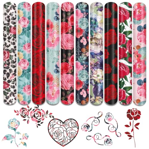 Tintnut Heat Transfer Vinyl Rose Plotterfolie Textil,flexfolie plotter textil,10Pack 30cmx25cm von Tintnut
