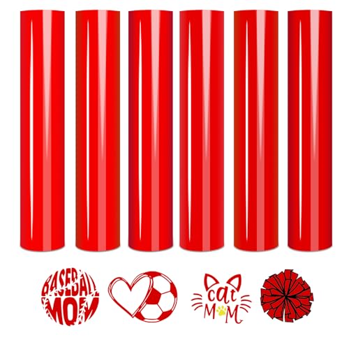 Tintnut Heat Transfer Vinyl Rot Plotterfolie Textil, flexfolie plotter textil,6Pack 30cmx25cm Tintnut Heat Transfer Vinyl Rot Plotterfolie Textil, flexfolie plotter textil,6Pack 30cmx25cm von Tintnut