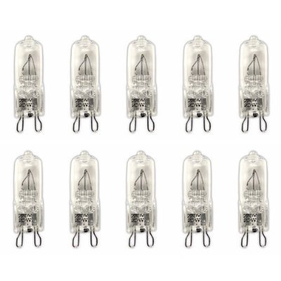 1x Halogenlampen 10er Pack Halogenlampe Halogenleuchtmittel G9 25 Watt 10 Stück von Tinxi