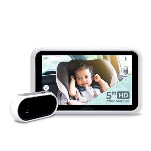 Tiny Traveler 12.7 cm HD Touchscreen Baby Auto Monitor - Hacksicher, Keine WiFi Babykamera für Reisen nach Hause - Rückwärtsgerichteter Autositzmonitor mit Nachtsicht Kopfstütze oder Klemmhalterung Tiny Traveler 12.7 cm HD Touchscreen Baby Auto Monitor - Hacksicher, Keine WiFi Babykamera für Reisen nach Hause - Rückwärtsgerichteter Autositzmonitor mit Nachtsicht Kopfstütze oder Klemmhalterung von Tiny Traveler