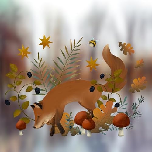 TinyFoxes Fensterbild Herbstfuchs - herbstliche Fensterdeko - wiederverwendbar und selbsthaftend - handgezeichnetes Motiv - von Kristin Franke TinyFoxes Fensterbild Herbstfuchs - herbstliche Fensterdeko - wiederverwendbar und selbsthaftend - handgezeichnetes Motiv - von Kristin Franke von TinyFoxes