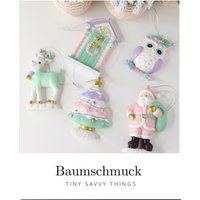 Candy Christmas Baumschmuck Set | Pastell Weihnachtsdeko, Rosa Mint Gold, Reh, Santa & Tannenbaum Tiny Savvy Things Candy Christmas Baumschmuck Set | Pastell Weihnachtsdeko, Rosa Mint Gold, Reh, Santa & Tannenbaum Tiny Savvy Things von TinySavvyThings