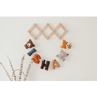 Girlande Aus Filz, Waldnamen-Girlande, Filz-Girlande, Namensgirlande, Wald-Girlande, Baby-Girlande, Namensschild von TinyTaleStore