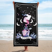 Gothic Zaubertrank Handtuch, Print On Demand, Strandtuch, Badetuch, Strandlaken, Schwimmtuch, Yogamatte von TinyTami