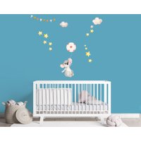 Koala Mit Luftballons | Wandsticker Aus Stoff von TinyTotsWallStickers