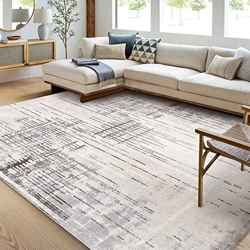 Tinyboy-hbq Teppiche Modern Designer für Wohnzimmer Kurzflor Teppich für Wohnzimmer Schlafzimmer Grau (Grau/Beige, 160 x 200 cm) von Tinyboy-hbq