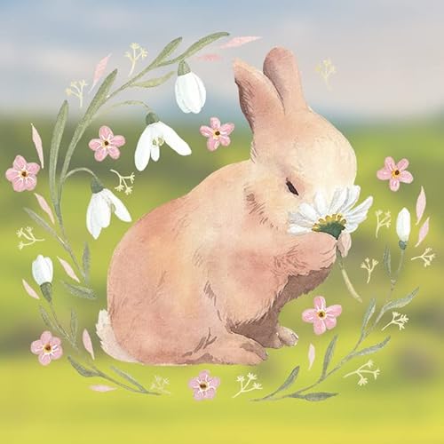TinyFoxes Fensterbild Kaninchen - frühlingshafte Osterdeko fürs Fenster - selbstklebend und wiederverwendbar - von Kristin Franke von TinyFoxes