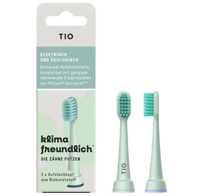 Tio Reinigungsbürste SONIK Pflanzenbasierte Universal-Aufsteckköpfe für Schallzahnbürsten, Stk von Tio
