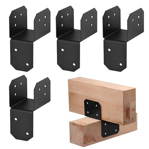 4x4 Holzpfosten Winkelhalter | 4 Stück Pergola Verbindungswinkel,Verstärkte Hochlast-Hülsenverbinder für Pavillons Blockhaus Pergola Gartenterrasse 4x4 Holzpfosten Winkelhalter | 4 Stück Pergola Verbindungswinkel,Verstärkte Hochlast-Hülsenverbinder für Pavillons Blockhaus Pergola Gartenterrasse von Tioheam