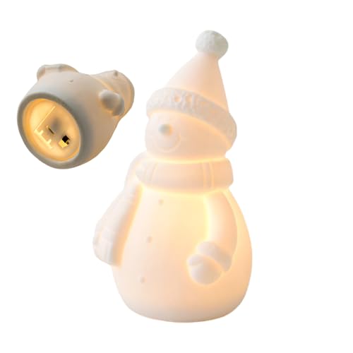 Beleuchtete Winter Figur - Keramik Weihnachtsschneeman mit Licht - Saisonale Deko für Thanksgiving Wohnheim Schule Party Büros Wohnzimmer Wohnung Auto Beleuchtete Winter Figur - Keramik Weihnachtsschneeman mit Licht - Saisonale Deko für Thanksgiving Wohnheim Schule Party Büros Wohnzimmer Wohnung Auto von Tioheam