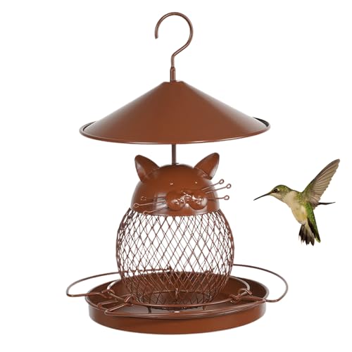 Eichhörnchensicherer Vogelfutterautomat | Metallgitter Vogelfutterstation Für Draussen - Wetterbeständige Finken-Futterstelle Für Balkon Garten Terrasse Vögel Eichhörnchensicherer Vogelfutterautomat | Metallgitter Vogelfutterstation Für Draussen - Wetterbeständige Finken-Futterstelle Für Balkon Garten Terrasse Vögel von Tioheam