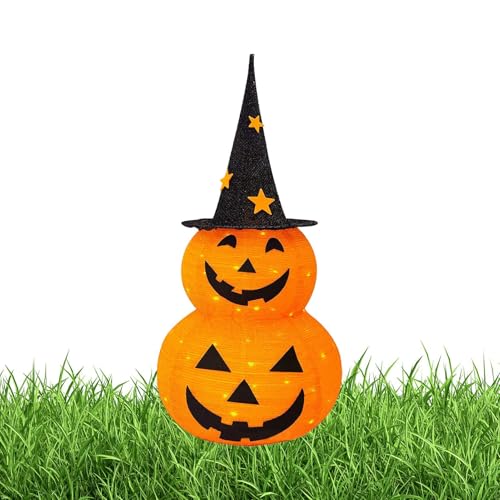 Halloween Kürbis Licht - Schlafzimmer Kürbislicht Mit Hexenhut Für Erntedankfest | 8 Modi LED Lampe Für Party Garten Schlafzimmer Terrasse Halloween Kürbis Licht - Schlafzimmer Kürbislicht Mit Hexenhut Für Erntedankfest | 8 Modi LED Lampe Für Party Garten Schlafzimmer Terrasse von Tioheam