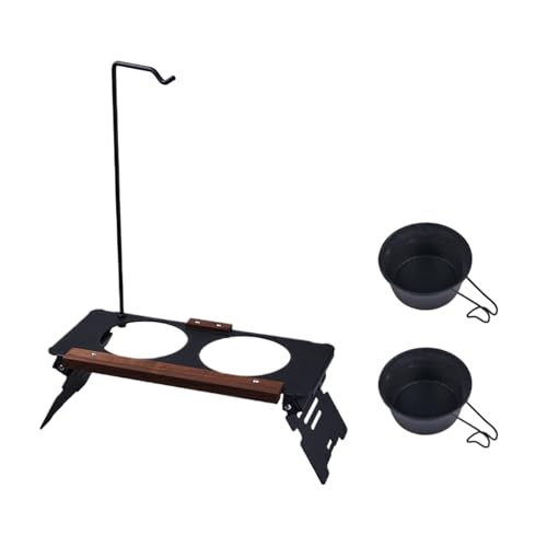 Hundefutternapf Ständer,Höhenverstellbarer Tragbarer Erhöhter Fressnapfständer - Futterschalen Reisezubehör Für Garten Auto Haus Freunde Familie Haustiere von Tioheam