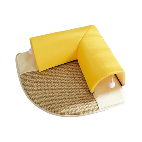 Katze Bett Mit Tunnel | Kühlendes Kätzchen-Kissen Mit Höhle - 2 in 1 Katzenhöhle mit Tunnel für Kleintiere mit abnehmbarem Kissen von Tioheam
