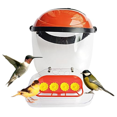 Kolibri Futter Hut, Kolibri Futterstation Einstellbar, Mit Mehreren Futteröffnungen Für Garten Balkon Terrasse von Tioheam