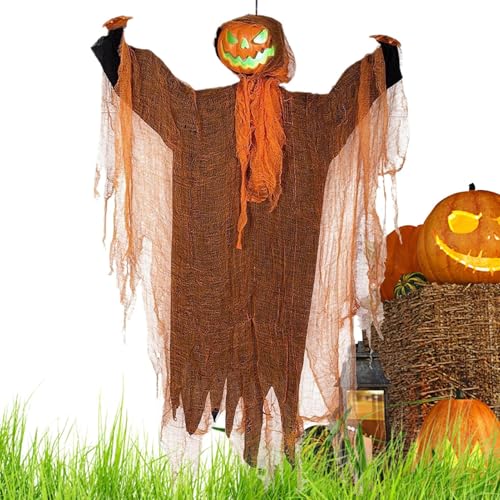 Outdoor Deko | Halloween Grusel Dekoration Mit n Und Kürbissen - Party Deko Beleuchteter Rotierender Kürbiskopf Mit Gruselgeräuschen Für Haus Garten Terrasse Rasen Innenbereich Outdoor Deko | Halloween Grusel Dekoration Mit n Und Kürbissen - Party Deko Beleuchteter Rotierender Kürbiskopf Mit Gruselgeräuschen Für Haus Garten Terrasse Rasen Innenbereich von Tioheam