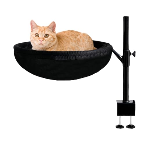 Schreibtisch Nest Katzenbett - Schreibtisch Montiertes Katzenbett Hängematte - 360° Drehbares Möbelstück Mit Abnehmbarer Waschbarer Hülle Für Arbeit Zuhause Schreibtisch Spiel Tischinsel Schreibtisch Nest Katzenbett - Schreibtisch Montiertes Katzenbett Hängematte - 360° Drehbares Möbelstück Mit Abnehmbarer Waschbarer Hülle Für Arbeit Zuhause Schreibtisch Spiel Tischinsel von Tioheam