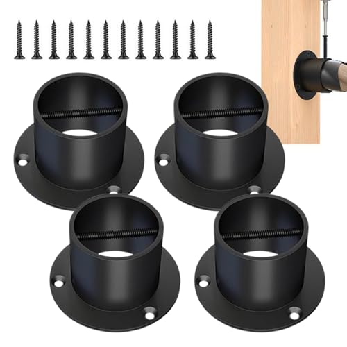 Seilkappe - Robuste Stahl Seilkappe | Robuste Rostfreie Schwarze Halter Für Garten Terrasse Treppe Deck Seilkappe - Robuste Stahl Seilkappe | Robuste Rostfreie Schwarze Halter Für Garten Terrasse Treppe Deck von Tioheam