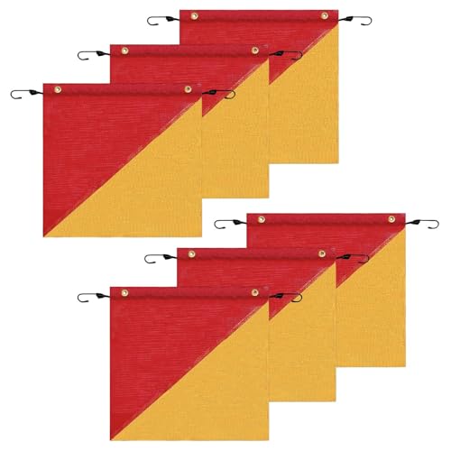 Sicherheitswarnflaggen - 6 Stück Anhängerfahnen Mit Elastischem Kordelzug,Wetterfeste Hochsichtbare Markierung Für Abschleppwagen Und Transportfahrzeuge 45,7 x 45,7 cm Sicherheitswarnflaggen - 6 Stück Anhängerfahnen Mit Elastischem Kordelzug,Wetterfeste Hochsichtbare Markierung Für Abschleppwagen Und Transportfahrzeuge 45,7 x 45,7 cm von Tioheam