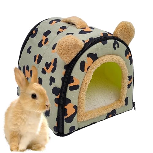 Tioheam Bunny Bett | Warmes Kleintierbett Für Käfig Versteck Schlafnest,Für Indoor Outdoor Spielbereich Zuhause Hamster Hausrat von Tioheam