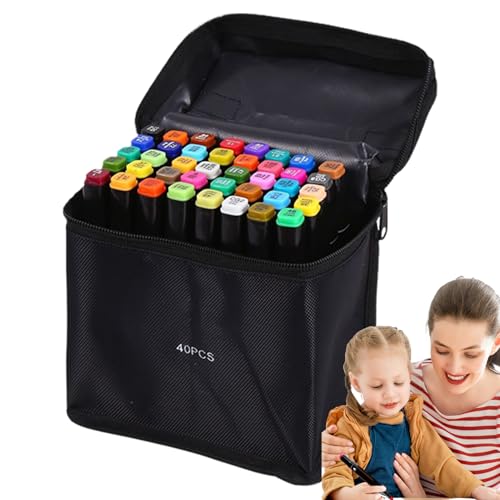 Tioheam Doppelseitige Stifte,40 Farben Ausmalstifte Für Erwachsene Ohne Durchdrücken - Schnelltrocknende Doppelspitze Für Scrapbooking Journaling Schule Zuhause Kunstunterricht Erwachsene Tioheam Doppelseitige Stifte,40 Farben Ausmalstifte Für Erwachsene Ohne Durchdrücken - Schnelltrocknende Doppelspitze Für Scrapbooking Journaling Schule Zuhause Kunstunterricht Erwachsene von Tioheam