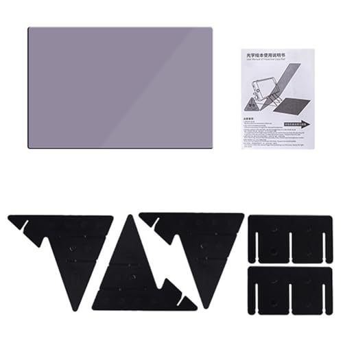 Tioheam Optisches Nachzeichnen Zeichenbrett,Projektionskopierbrett Mit Ständer - Tragbares Drahtloses Skizzierwerkzeug Für Anfänger & Kinder von Tioheam