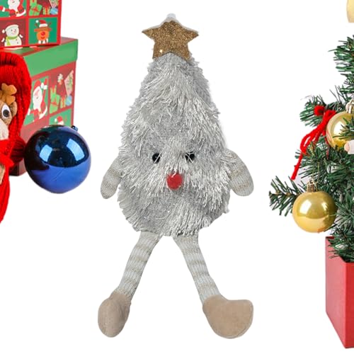 Weihnachts Plüschfiguren | Kuscheliger Weihnachtsbaum Spielzeug,Festliche Dekofiguren Für Reise Schreibtisch Kinderzimmer Deko von Tioheam