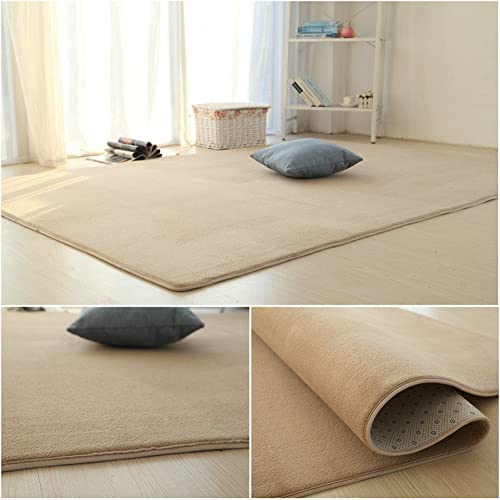 Teppich Wohnzimmer Modern Design Rechteck Teppiche Beige Waschbar in Waschmaschine Kurzflor Shaggy Rug für Esszimmer Kinderzimmer Schlafzimmer Geeignet(200x300cm) von Tiojion