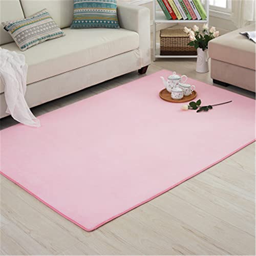 Teppich Wohnzimmer Modern Design Rechteck Teppiche Rosa-69 Waschbar in Waschmaschine Kurzflor Shaggy Rug für Esszimmer Kinderzimmer Schlafzimmer Geeignet(120x180cm) von Tiojion