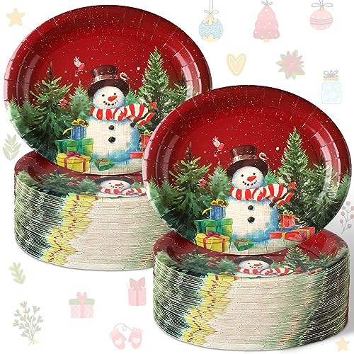 Tioncy 50 Stück Schneemann Weihnachtsteller Weihnachten Einwegteller Oval Pappteller 25,4 x 30,5 cm Einwegteller Weihnachtsgeschenke Bulk Einwegteller Set für Weihnachtsfeier Urlaub Party Tioncy 50 Stück Schneemann Weihnachtsteller Weihnachten Einwegteller Oval Pappteller 25,4 x 30,5 cm Einwegteller Weihnachtsgeschenke Bulk Einwegteller Set für Weihnachtsfeier Urlaub Party von Tioncy