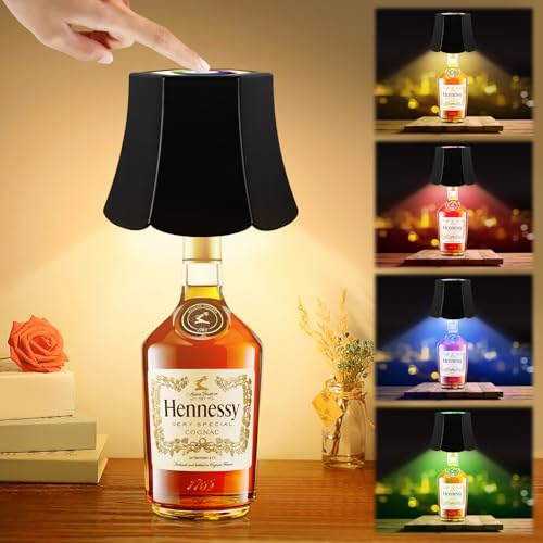 LED Flaschenlampe Dimmbare, 16 Farben RGB LED Akku Kabellose Flaschenlampe 2000MAH Kabellose Touch Tischlampe für Innen und Außen, IP54 Wasserdicht Tragbare Flaschenlicht für Balkon Restaurant Bar von TiooDre