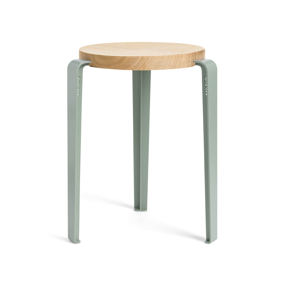 Tip Toe   Lou Hocker Eiche Natur Eukalyptus Grau Möbel Sitzmöbel Stuhl Barhocker B-Ware von TipToe