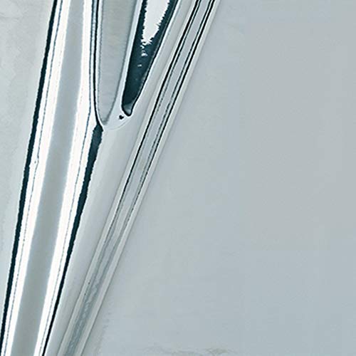 13,2€/m² Möbelfolie d-c-fix Chrom Metallic Hochglanz silber Folie 45cm Breite Laufmeterware Plotter-folie Glanz von TipTopCarbon