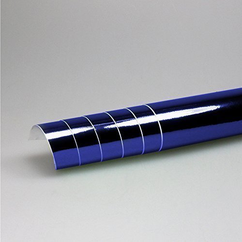 TipTopCarbon 16,45€/m² Chrom Autofolie Blau 1m x 1,52m Auto Folie mit Luftkanälen 3D Flex von TipTopCarbon