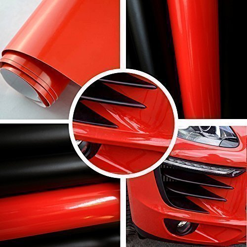 TipTopCarbon 6,57€/m² Autofolie Glanz Rot 0,3m x 1,52m Auto Folie BLASENFREI mit Luftkanälen 3D Flex von TipTopCarbon