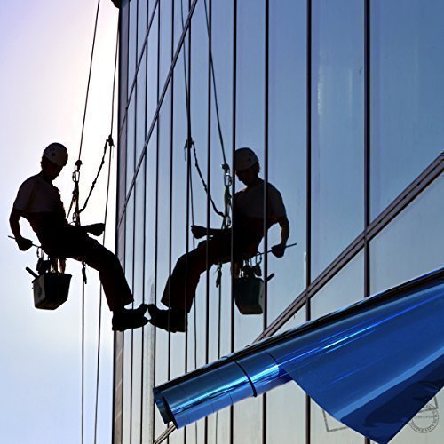 TipTopCarbon 6,57€/m² Fenster Spiegelfolie Blau Sichtschutzfolie 152cm Breite Fensterfolie Spion Design Folie Selbstklebend von TipTopCarbon