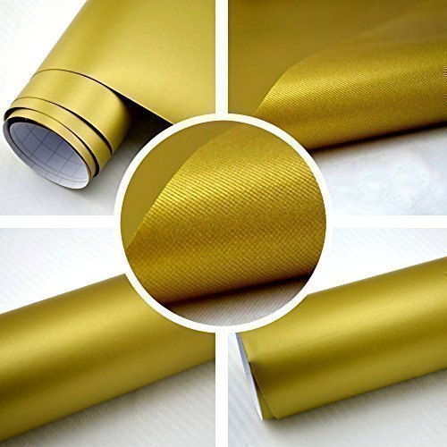 TipTopCarbon 6,57€/m² Autofolie Matt Gold 3m x 1,52m Auto Folie BLASENFREI mit Luftkanälen 3D Flex TipTopCarbon 6,57€/m² Autofolie Matt Gold 3m x 1,52m Auto Folie BLASENFREI mit Luftkanälen 3D Flex von TipTopCarbon