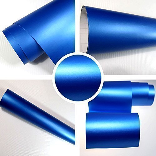 TipTopCarbon 6,57€/m² Autofolie selbstklebend Matt Blau 7m x 1,52m Auto Folie mit Luftkanälen 3D Flex von TipTopCarbon