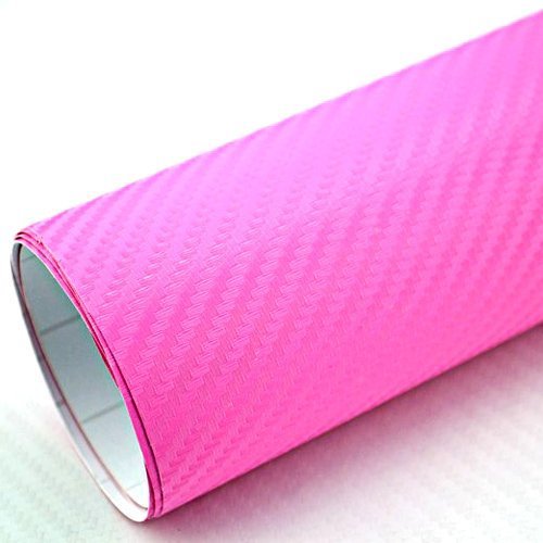 TipTopCarbon 6,58€/m² 3D Carbon Folie pink BLASENFREI 0,5m x 1,52m mit Luftkanäle Autofolie selbstklebend von TipTopCarbon