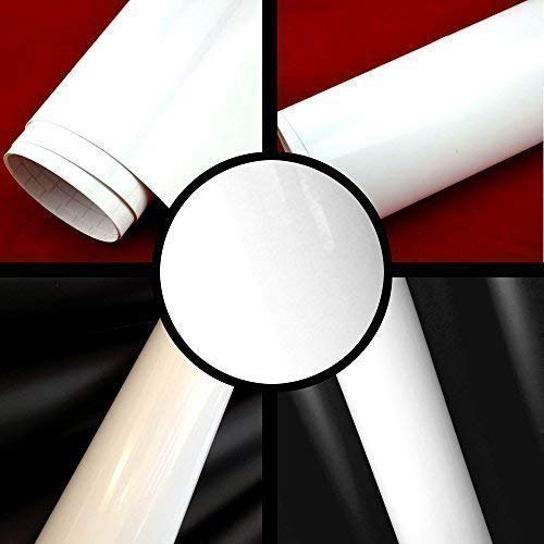TipTopCarbon 8,75€/m² Autofolie Glanz weiß 0,3m x 1,52m Auto Folie BLASENFREI mit Luftkanälen 3D Flex von TipTopCarbon