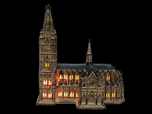 Tipigra Kölner Dom Köln Modell Figur Miniatur 26 cm Lichthaus Serie aus Porzellan Wurm Kg. von Tipigra